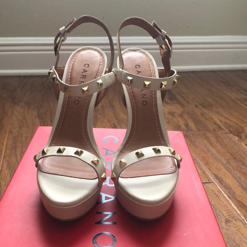 Rock stud platform heels by Carrano Candice sz 8.